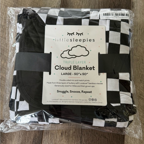 Little Sleepies Other - 🏁 Little Sleepies Cool Checks Large Bamboo Cloud Blanket Limited Edition NEW